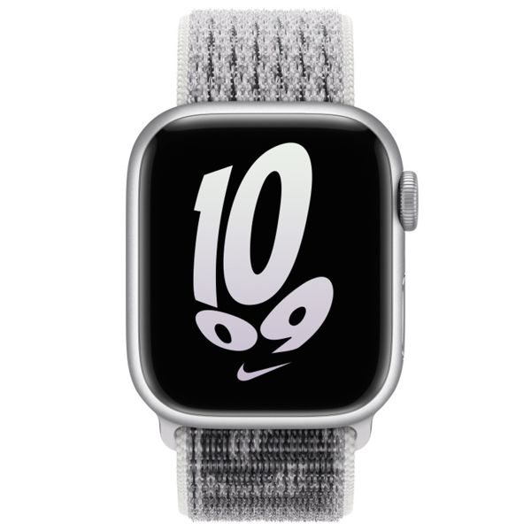Apple Nike Sport Loop Band Apple Watch Series 1 t/m 9 / SE (38/40/41 mm) | Series 10 / 11 (42 mm) - White / Black