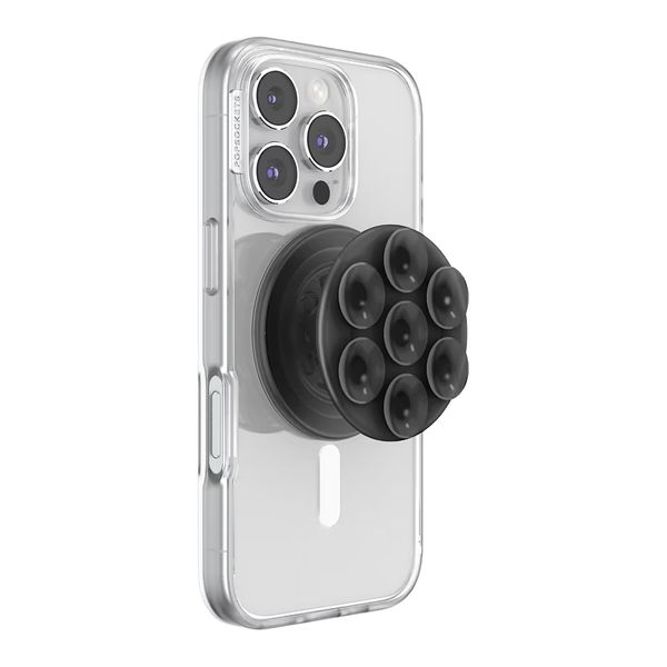 PopSockets Suck-Up Grip & Mount - MagSafe Zuignap - Translucent Black