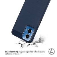 imoshion Brushed Backcover Motorola Moto G34 - Donkerblauw