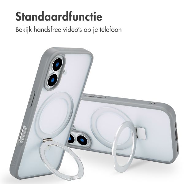 Accezz Ring Stand Backcover met MagSafe iPhone 16 - Grey