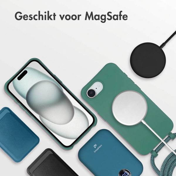 imoshion Color Backcover met afneembaar koord met MagSafe Apple iPhone 17e / 16e - Donkergroen
