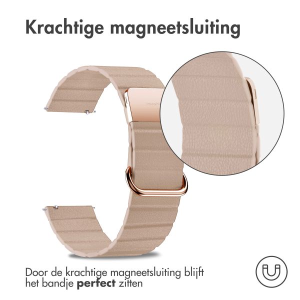 imoshion Magnetisch lederen bandje - Universeel 22 mm aansluiting - Beige