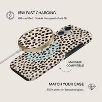 Burga Wireless Magnetic Charger - MagSafe and Qi2 - Almond Latte / Gold