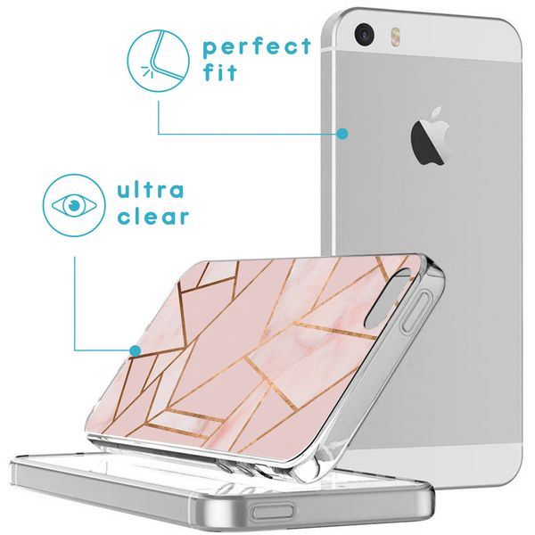 imoshion Design hoesje Apple iPhone SE (2016) / 5 / 5s - Pink Graphic