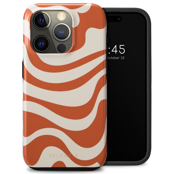 Selencia Vivid Tough Backcover iPhone 15 Pro - Dream Swirl Orange