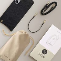 Selencia Nova Telefoonhoes met Koord en Pashouder Samsung Galaxy S25 FE - Zwart