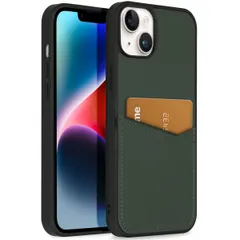 Accezz Premium Leather Card Slot Backcover iPhone 14 Plus - Groen