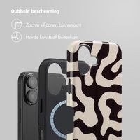 Selencia Vivid Backcover met MagSafe Apple iPhone 16 - Art Wave Black