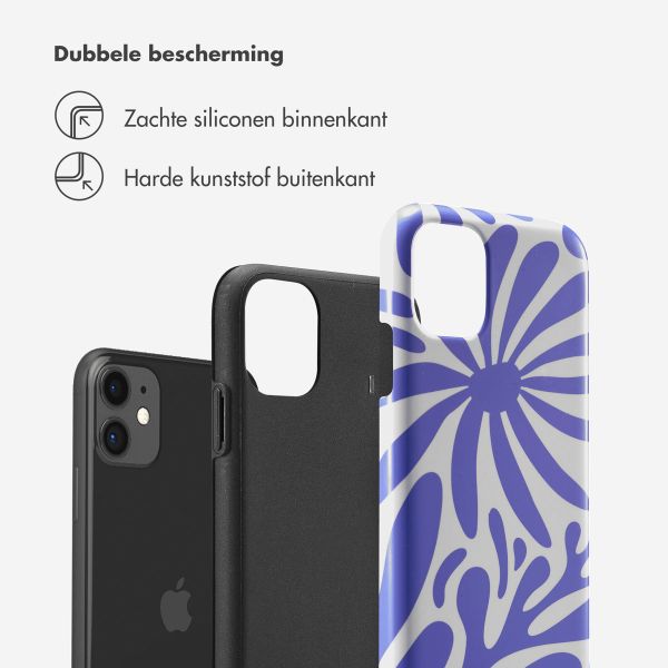 Selencia Vivid Backcover Apple iPhone 11 - Modern Bloom Sapphire Blue