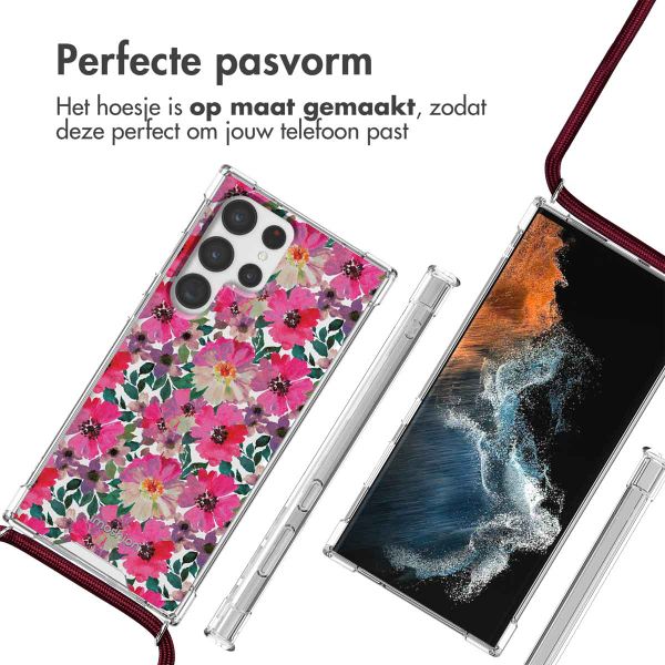 imoshion Design hoesje met koord Samsung Galaxy S22 Ultra - Flower Water