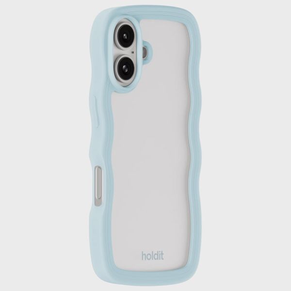 Holdit Wavy Case iPhone 16 - Mineral Blue