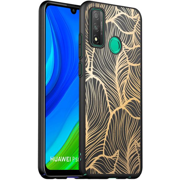 imoshion Design hoesje Huawei P Smart (2020) - Bladeren / Zwart