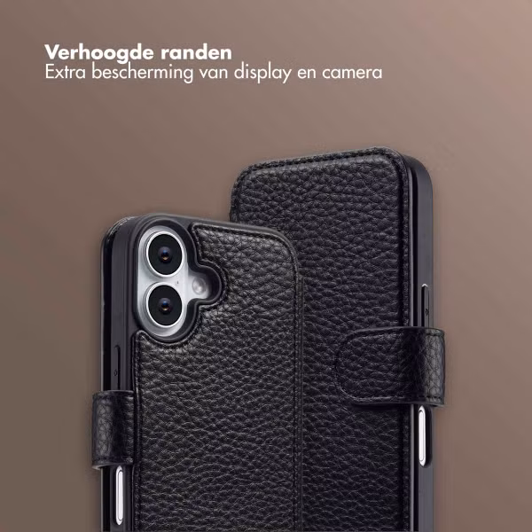 Selencia Riva Bookcase met MagSafe en Koord Apple iPhone 17 - Zwart