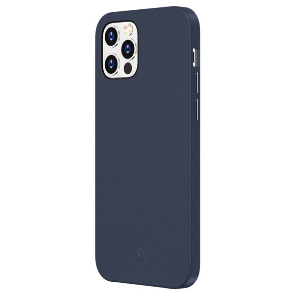 Valenta Luxe Leather Backcover iPhone 12 Pro Max - Donkerblauw