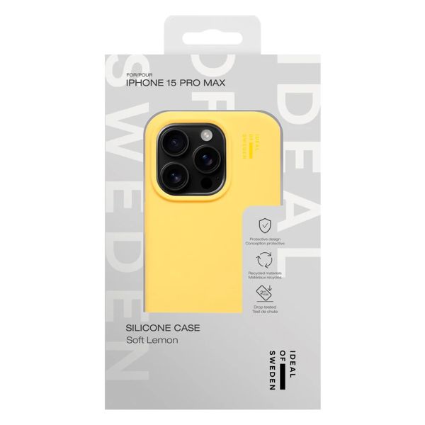 iDeal of Sweden Silicone Case Apple iPhone 15 Pro Max - Soft Lemon