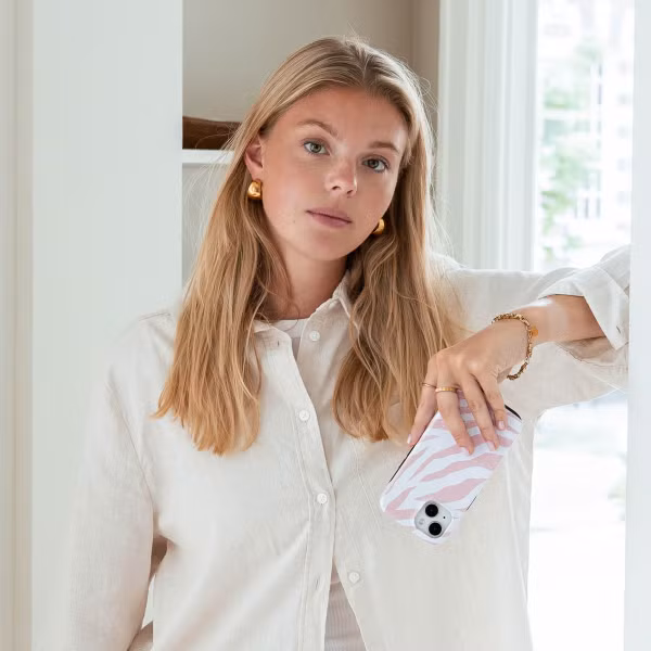 Selencia Vivid Backcover Samsung Galaxy A15 (5G/4G) - Colorful Zebra Old Pink