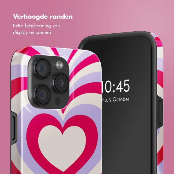 Selencia Vivid Backcover met MagSafe Apple iPhone 15 Pro - Double Hearts Rubine Red Lilac