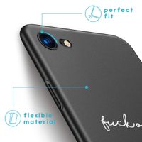 imoshion Design hoesje iPhone SE (2022 / 2020) / 8 / 7 - Fuck Off - Zwart