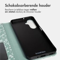 imoshion Design Bookcase Samsung Galaxy A17 (5G) / (4G) - Smoke Green Flowers