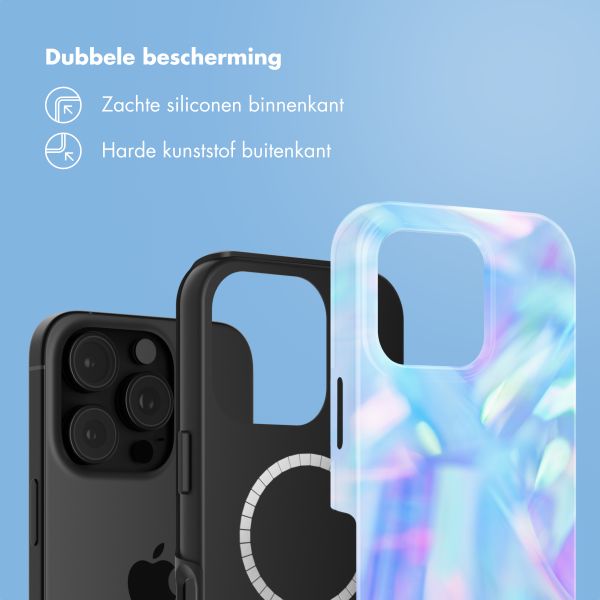 Selencia Vivid Tough Backcover met MagSafe Apple iPhone 16 Pro - Holographic Blue Dream