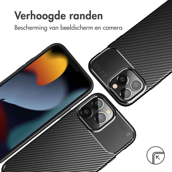 imoshion Carbon Softcase Backcover Apple iPhone 14 Pro Max - Zwart