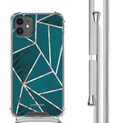imoshion Design hoesje met koord Apple iPhone 11 - Petrol Green Graphic