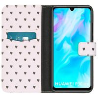 imoshion Design Softcase Bookcase Huawei P30 Lite - Hearts Allover