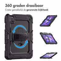 Accezz Rugged Backcover met schouderstrap Apple iPad Air 5 (2022) / Air 4 (2020) - Zwart
