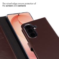 Selencia Genuine Leather Book Case Samsung Galaxy S26 Plus - Brown