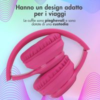 imoshion Draadloze Kinderkoptelefoon LED Light - Decibelbegrenzer - Met AUX kabel - Hot Pink
