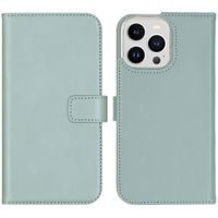 Selencia Echt Leren Bookcase Apple iPhone 14 Pro Max - Air Blue