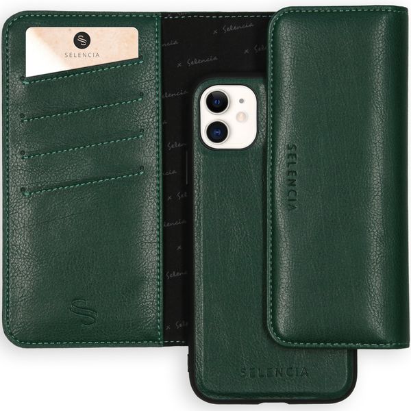 Selencia Eny Uitneembare Vegan Lederen Clutch iPhone 11 - Groen