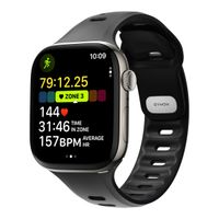 Nomad Tempo siliconen band Apple Watch Series 1 - 11 / SE / Ultra (44/45/46/49 mm) - Wide fit - Black