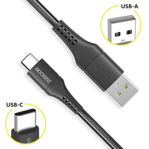 Accezz USB-C naar USB kabel - 0,2 meter - Zwart