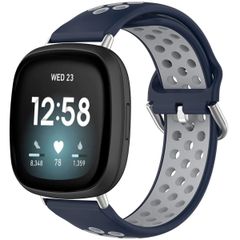 imoshion Siliconen sport bandje Fitbit Versa 4 / 3 / Sense (2) - Blauw/Grijs