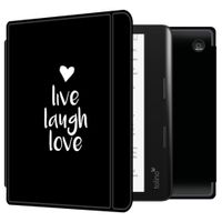 imoshion Design Slim Hard Case Sleepcover met stand Kobo Sage / Tolino Epos 3 - Live Laugh Love