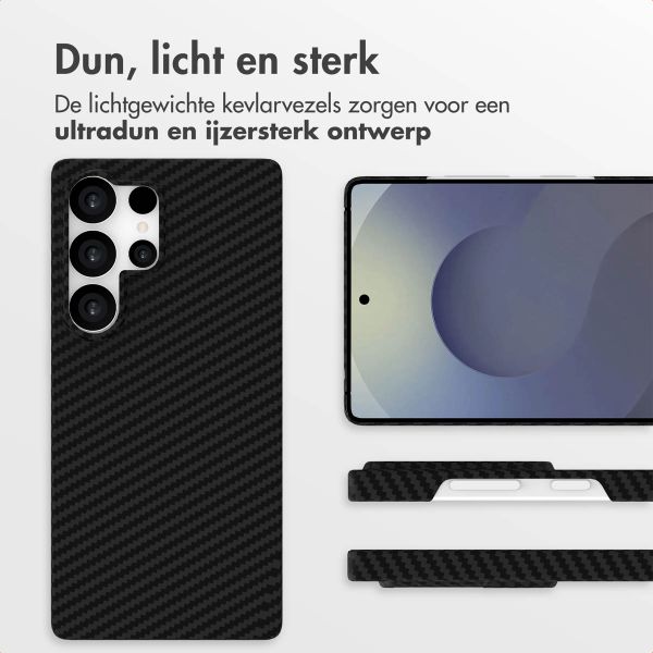 Accezz MagSafe Kevlar Backcover Samsung Galaxy S25 Ultra - Zwart