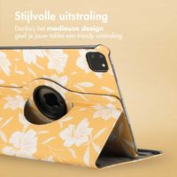 imoshion 360° Draaibare Design Bookcase Apple iPad Pro 11 (2024) M4 - Yellow Flowers