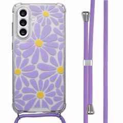 imoshion Design hoesje met koord Samsung Galaxy A56 - Tropical Violet Flowers Connect