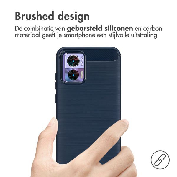 imoshion Brushed Backcover Motorola Edge 30 Neo - Donkerblauw