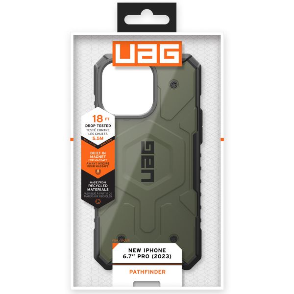 UAG Pathfinder Backcover MagSafe Apple iPhone 15 Pro Max - Olive Drab