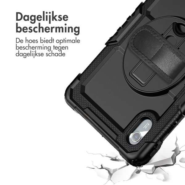 Accezz Rugged Backcover met schouderstrap Lenovo Idea Tab - Zwart