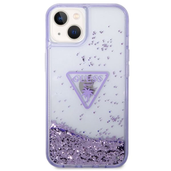 Guess Liquid Glitter Backcover Apple iPhone 14 - Paars