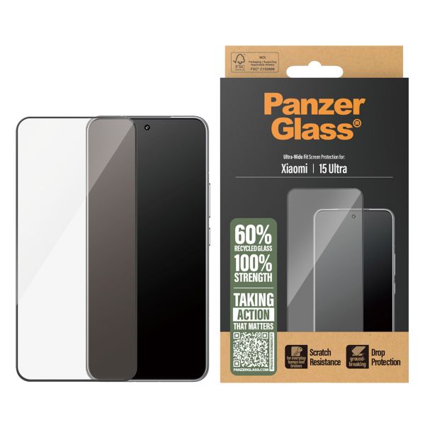 PanzerGlass Ultra-Wide Fit Anti-Bacterial Screenprotector Xiaomi 15 Ultra