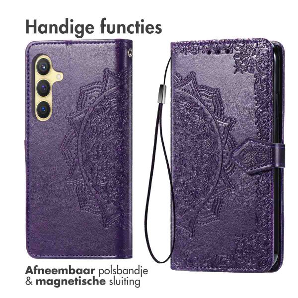 imoshion Mandala Bookcase Samsung Galaxy S24 / S25 - Paars