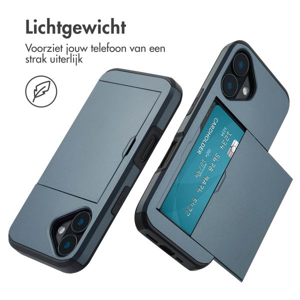 imoshion Backcover met pasjeshouder Apple iPhone 16 - Donkerblauw