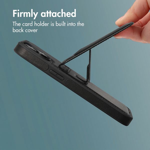 imoshion Back Cover with Card Holder and Stand Apple iPhone 15 - Black