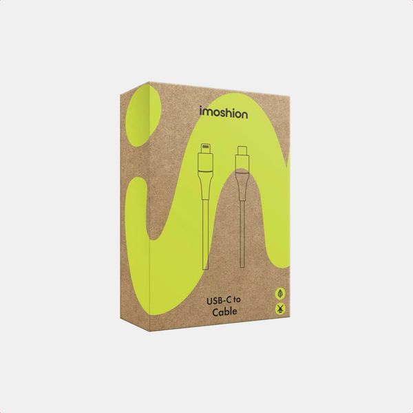 imoshion Braided USB-C naar Lightning kabel 30W - 2 meter - Wit