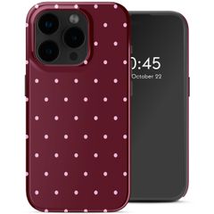 Selencia Vivid Backcover met MagSafe Apple iPhone 15 Pro - Happy Dots Burgundy