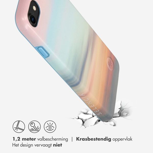 Selencia Aurora Fashion Backcover iPhone SE (2022 / 2020) / 8 / 7 - Duurzaam hoesje - 100% gerecycled - Sky Sunset Multicolor